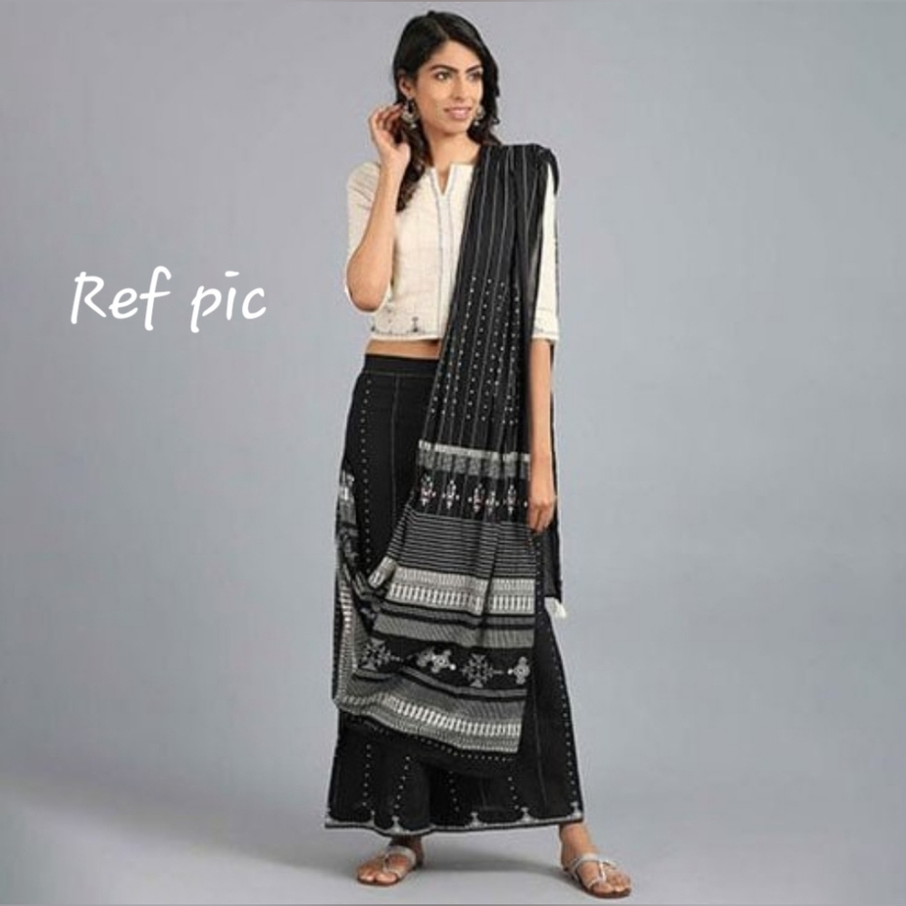New Size 14 contemporary saree with palazzo+ top + attached dupatta